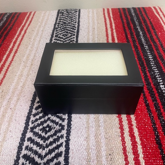 3 Slot Locking Watch Box Organizer Display Case with Key & Glass Window Black - Picture 6 of 14